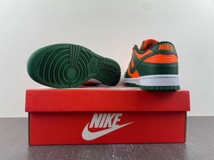 nike dunk low “miami hurricanes” dd1391-300