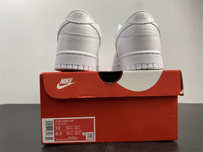 nike dunk low triple white (2021) dd1503-109