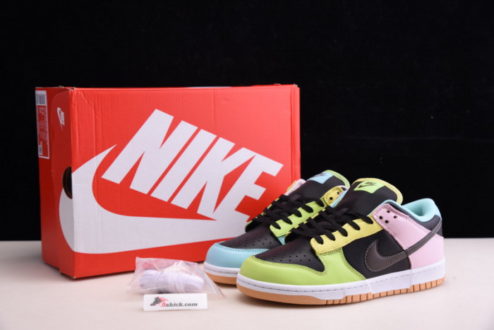 nike dunk low le oil green multi camo dh0957-001