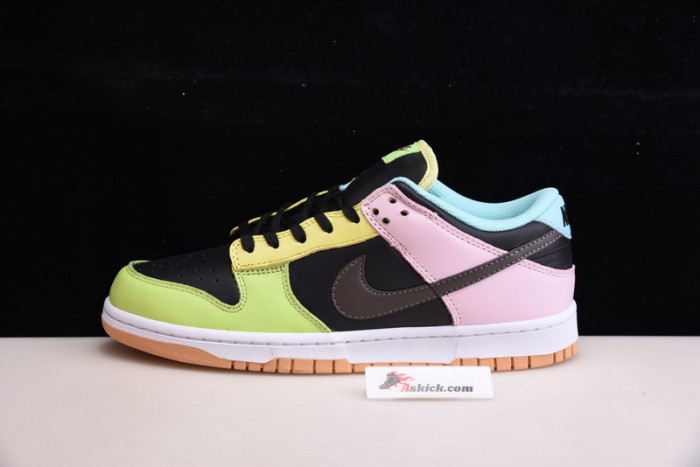 nike dunk low le oil green multi camo dh0957-001