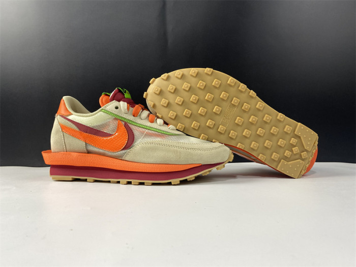 nike ldwaffle clot sacai net orange blaze dh1347-100