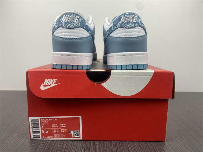 nike dunk low blue paisley (w) dh4401-101