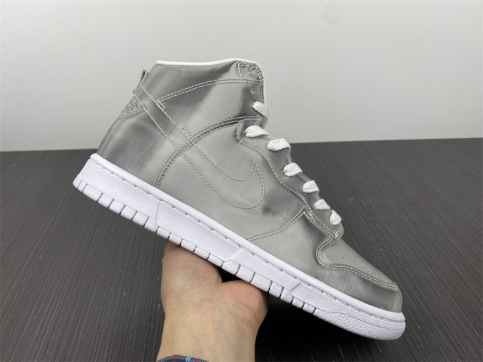 nike dunk high clot metallic silver dh4444-900
