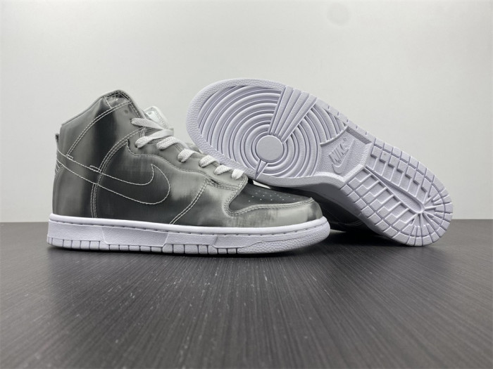 nike dunk high clot metallic silver dh4444-900