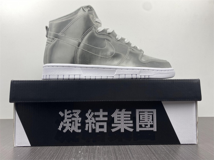 nike dunk high clot metallic silver dh4444-900