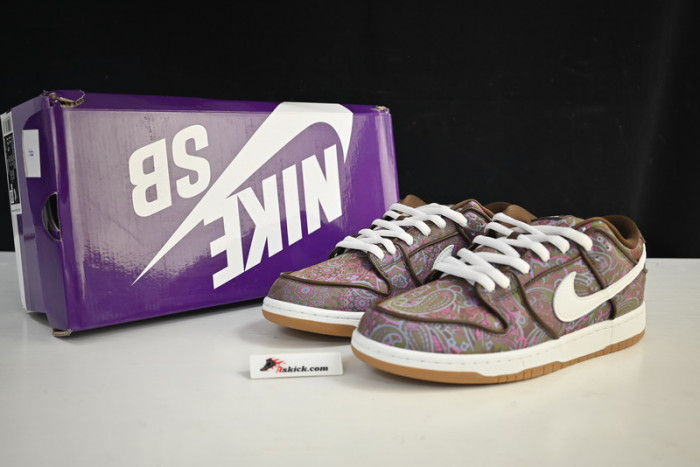nike sb dunk low pro paisley brown dh7534-200
