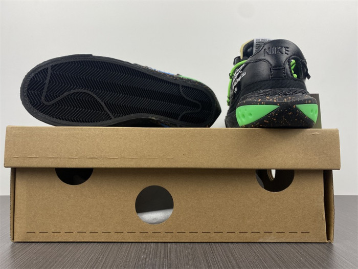 of x nike blazer low black/black-green dh7863-001