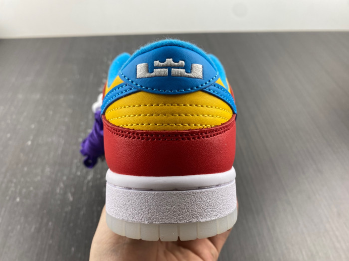 nike dunk low qs lebron james fruity pebbles dh8009-600