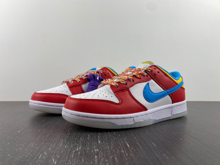 nike dunk low qs lebron james fruity pebbles dh8009-600
