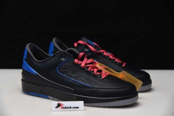 of x air jordan 2 retro low sp black blue dj4375-004