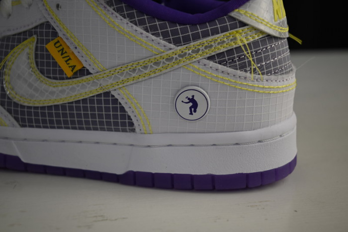 unlon x sb dunk low white purple dj9649-500