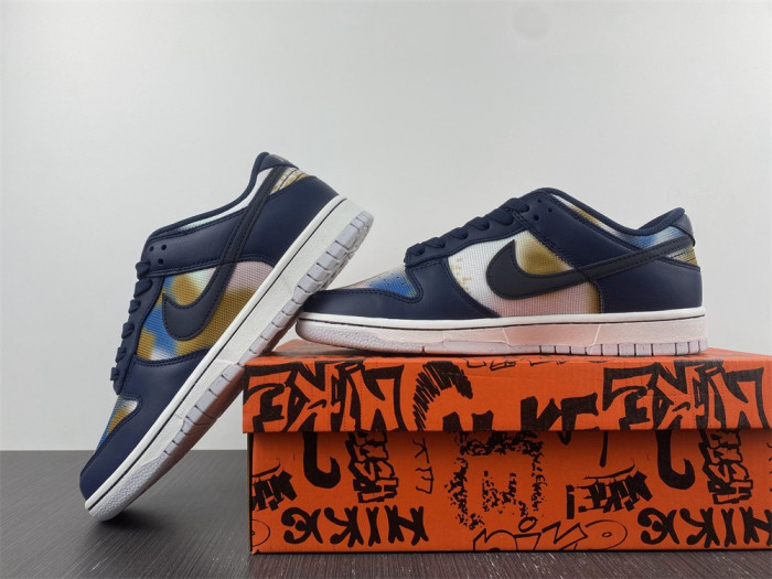 nike dunk low graffiti navy dm0108-400