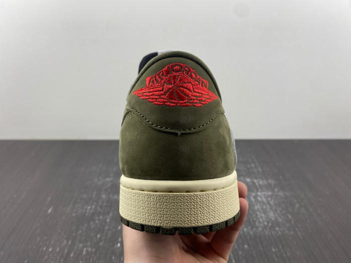 travis scott x air jordan 1 low og black olive dm7866-002
