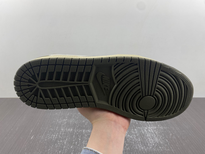 travis scott x air jordan 1 low og black olive dm7866-002