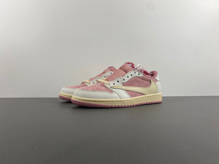 travis scott x air jordan 1 low og pink dm7866-600