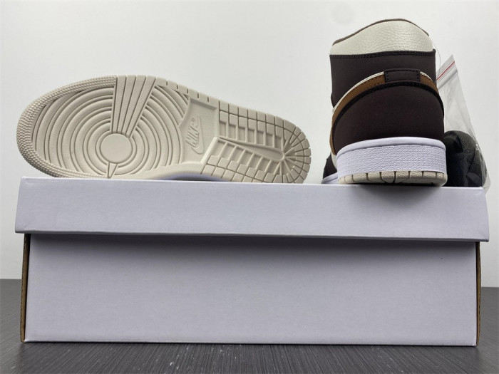 air jordan 1 mid brown fleece do6699-200
