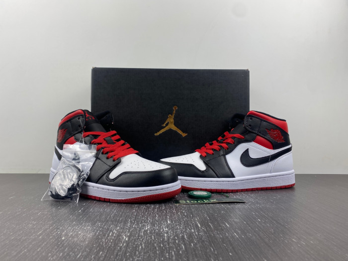 air jordan 1 mid gym red black toe dq8426-106