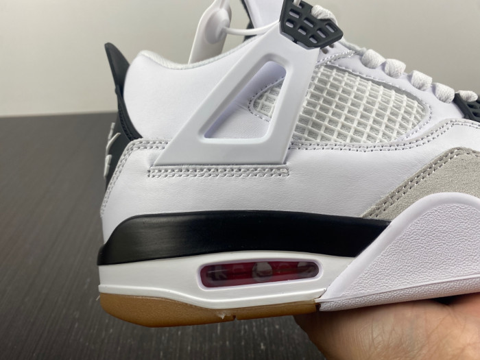 Air Jordan 4 Retro white grey black