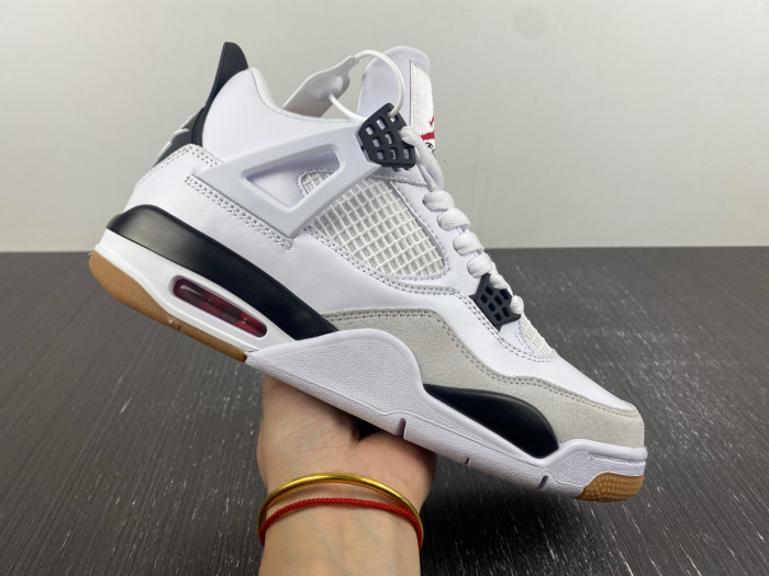 Air Jordan 4 Retro white grey black