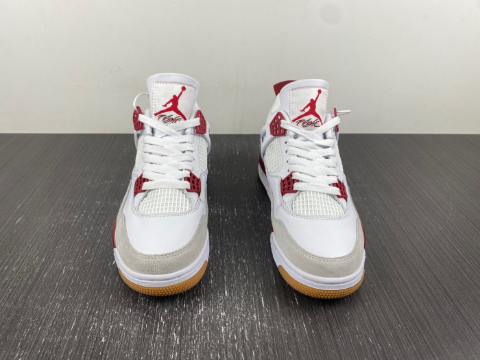 air jordan 4 retro white grey red dr5415-160
