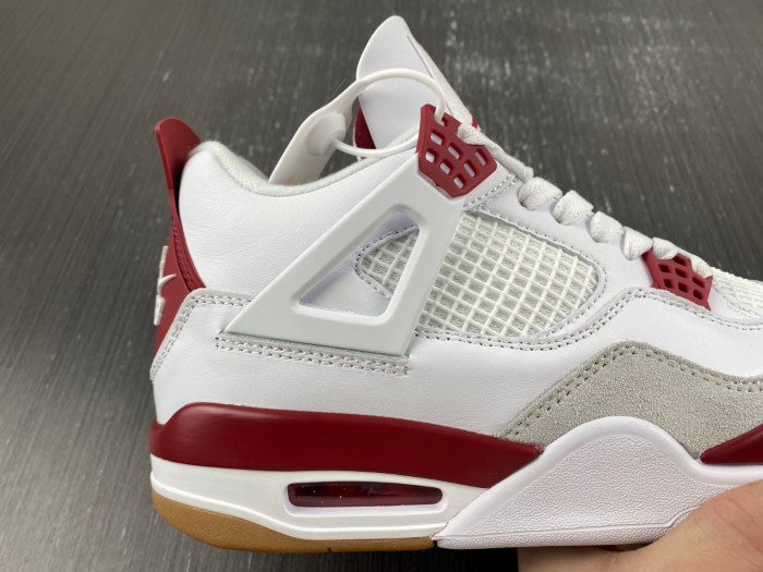 air jordan 4 retro white grey red dr5415-160