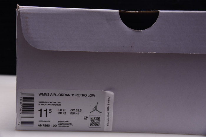 air jordan 11 retro low white concord ah7860-100