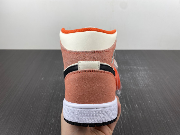 air jordan 1 mid se orange suede dv1336-800