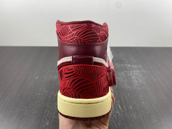 air jordan 1 mid se tiki leaf team red dz2820-601