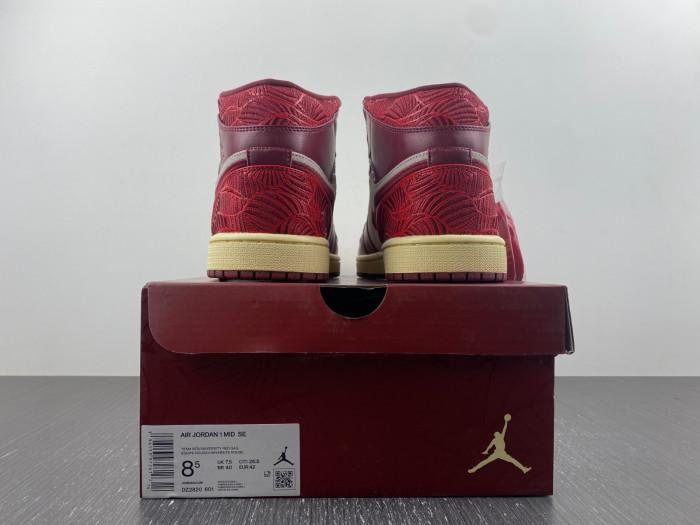 air jordan 1 mid se tiki leaf team red dz2820-601