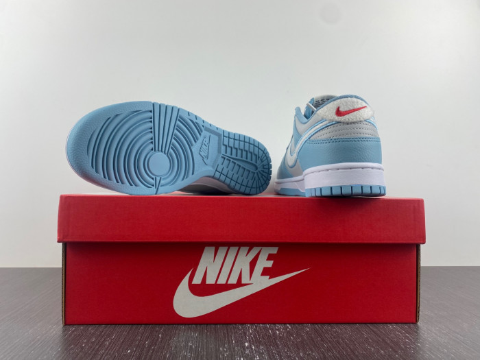 nike dunk low retro fleece worn blue fb1871-011