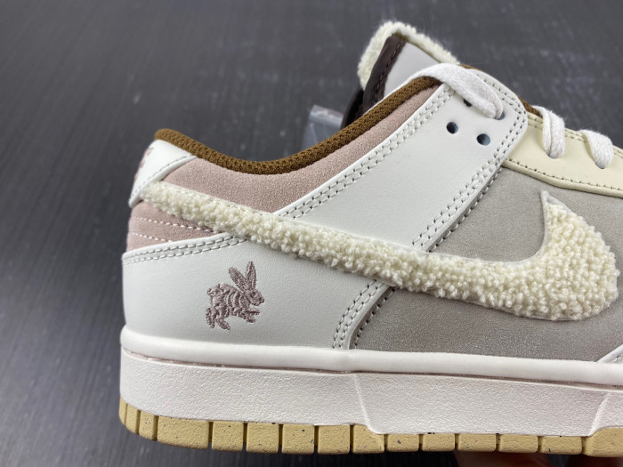 nike dunk low retro prm year of the rabbit fossil stone fd4203-211