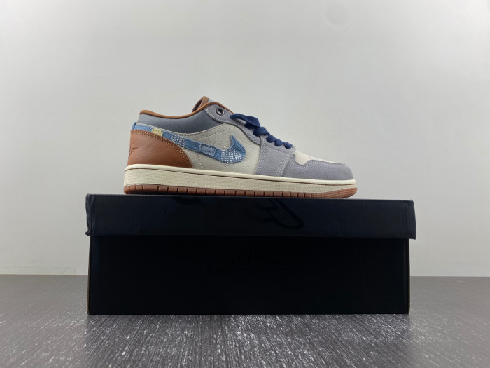air jordan 1 low se phantom repaired denim fz5042-041