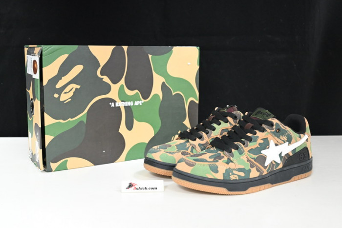 a bathing ape bape sk8 sta abc camo green