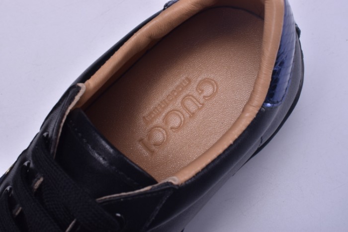 gu ace embroidered low-top sneaker black with bee mens 431942-a38g0