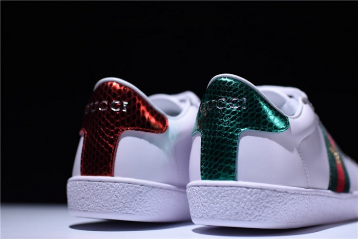 gu ace embroidered low-top sneaker white with bee