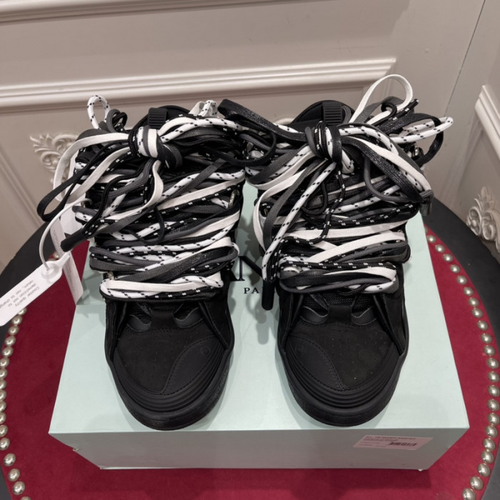 lanv1n leather curb sneakers