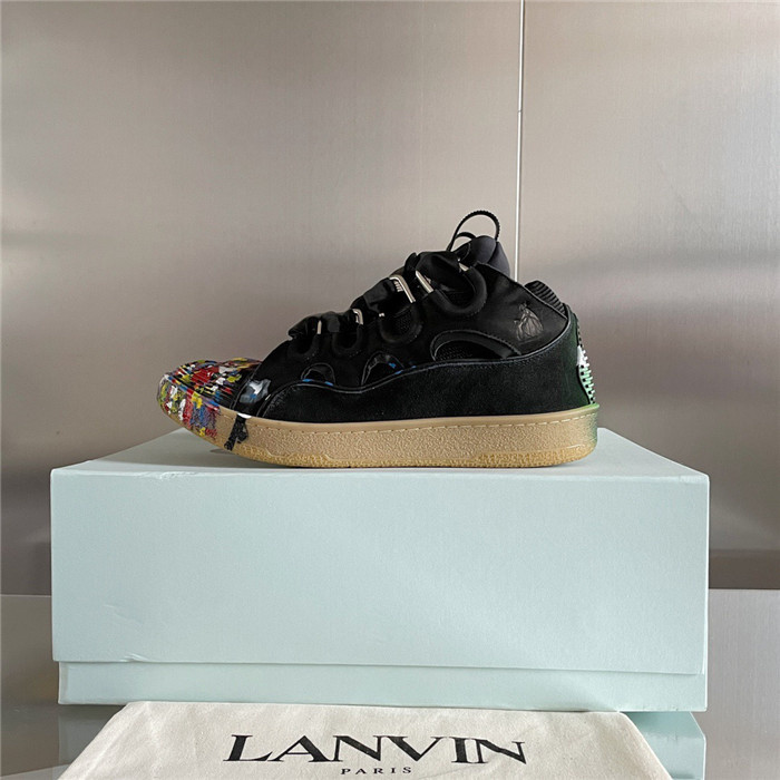 lanv1n leather curb sneakers