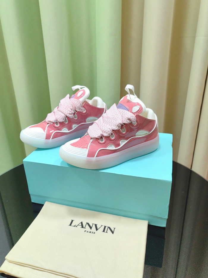 lanv1n leather curb sneakers