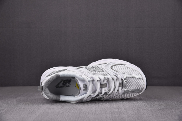 new balance 530 white silver metallic mr530ad