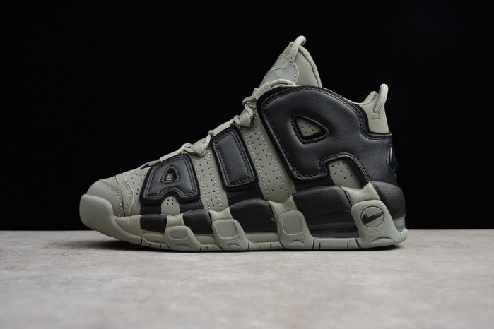 nike air more uptempo “dark stucco” dark stucco/black womens 415082-007